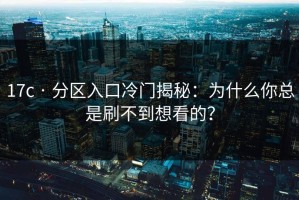 17c · 分区入口冷门揭秘：为什么你总是刷不到想看的？