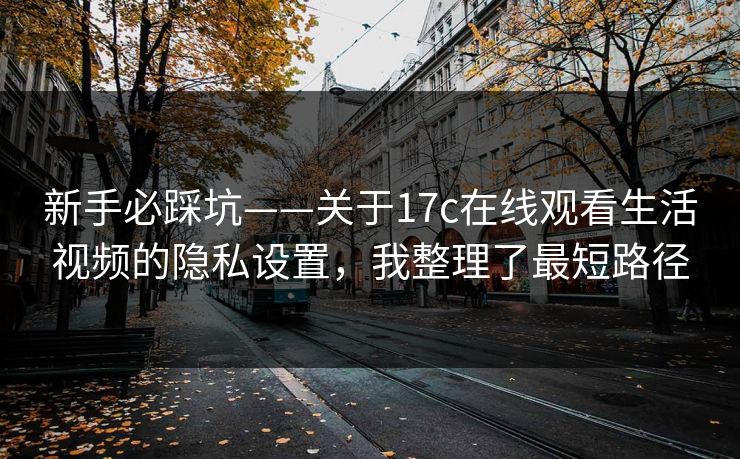 新手必踩坑——关于17c在线观看生活视频的隐私设置，我整理了最短路径